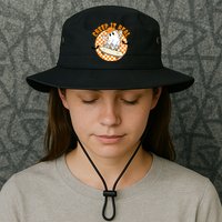 Creep It Real Skater Ghost Halloween Retro Bucket Hat