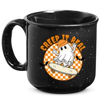 Creep It Real Skater Ghost Halloween Retro 15oz Campfire Ceramic Mug