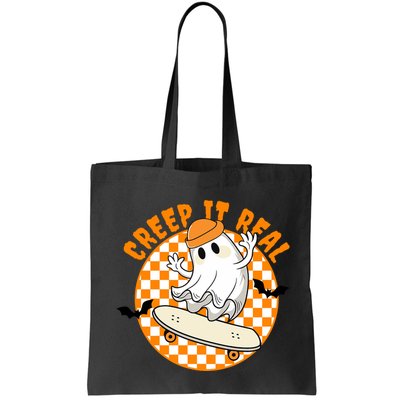 Creep It Real Skater Ghost Halloween Retro Bag