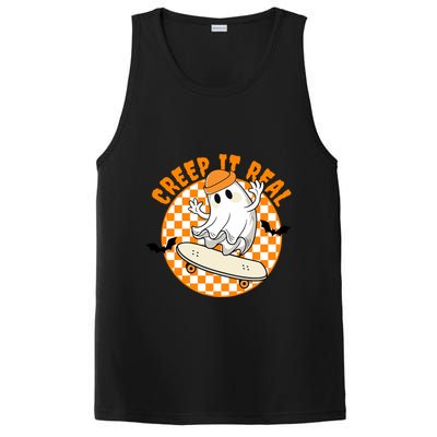 Creep It Real Skater Ghost Halloween Retro PosiCharge Competitor Tank