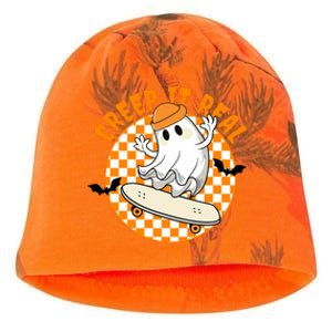 Creep It Real Skater Ghost Halloween Retro Kati - Camo Knit Beanie