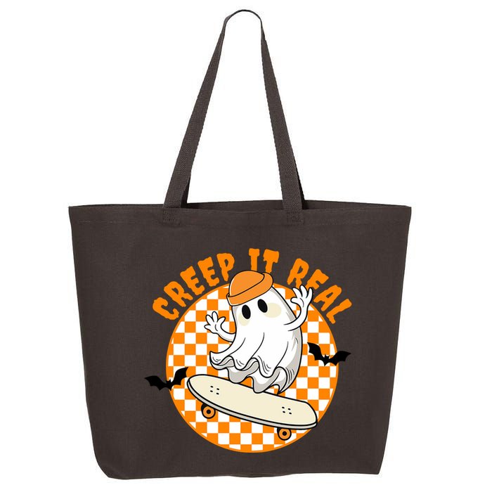 Creep It Real Skater Ghost Halloween Retro 25L Jumbo Tote