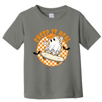 Creep It Real Skater Ghost Halloween Retro Toddler T-Shirt