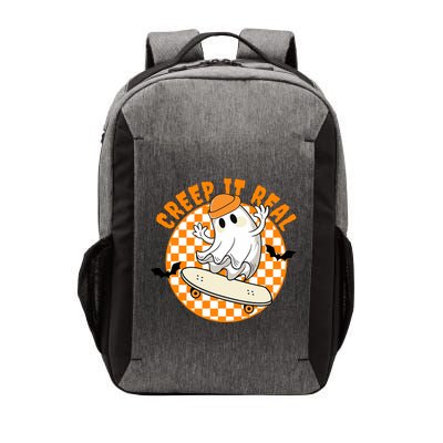 Creep It Real Skater Ghost Halloween Retro Vector Backpack