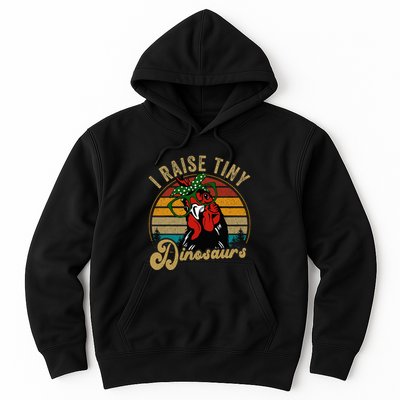 Chicken I Raise Tiny Dinosaurs Funny Mama Hen Farm Mom Hoodie