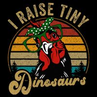 Chicken I Raise Tiny Dinosaurs Funny Mama Hen Farm Mom 16 in Basic Backpack