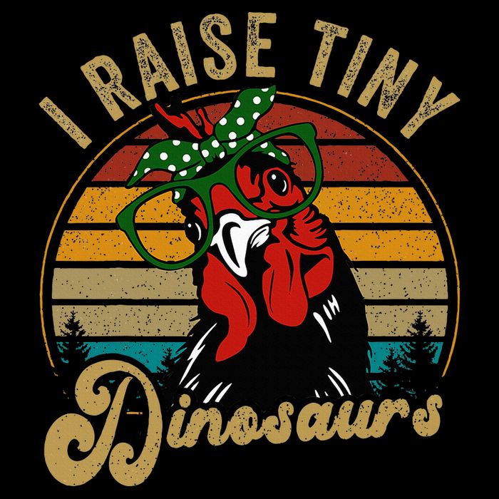 Chicken I Raise Tiny Dinosaurs Funny Mama Hen Farm Mom 16 in Basic Backpack