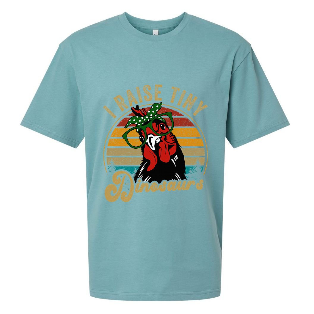 Chicken I Raise Tiny Dinosaurs Funny Mama Hen Farm Mom Sueded Cloud Jersey T-Shirt