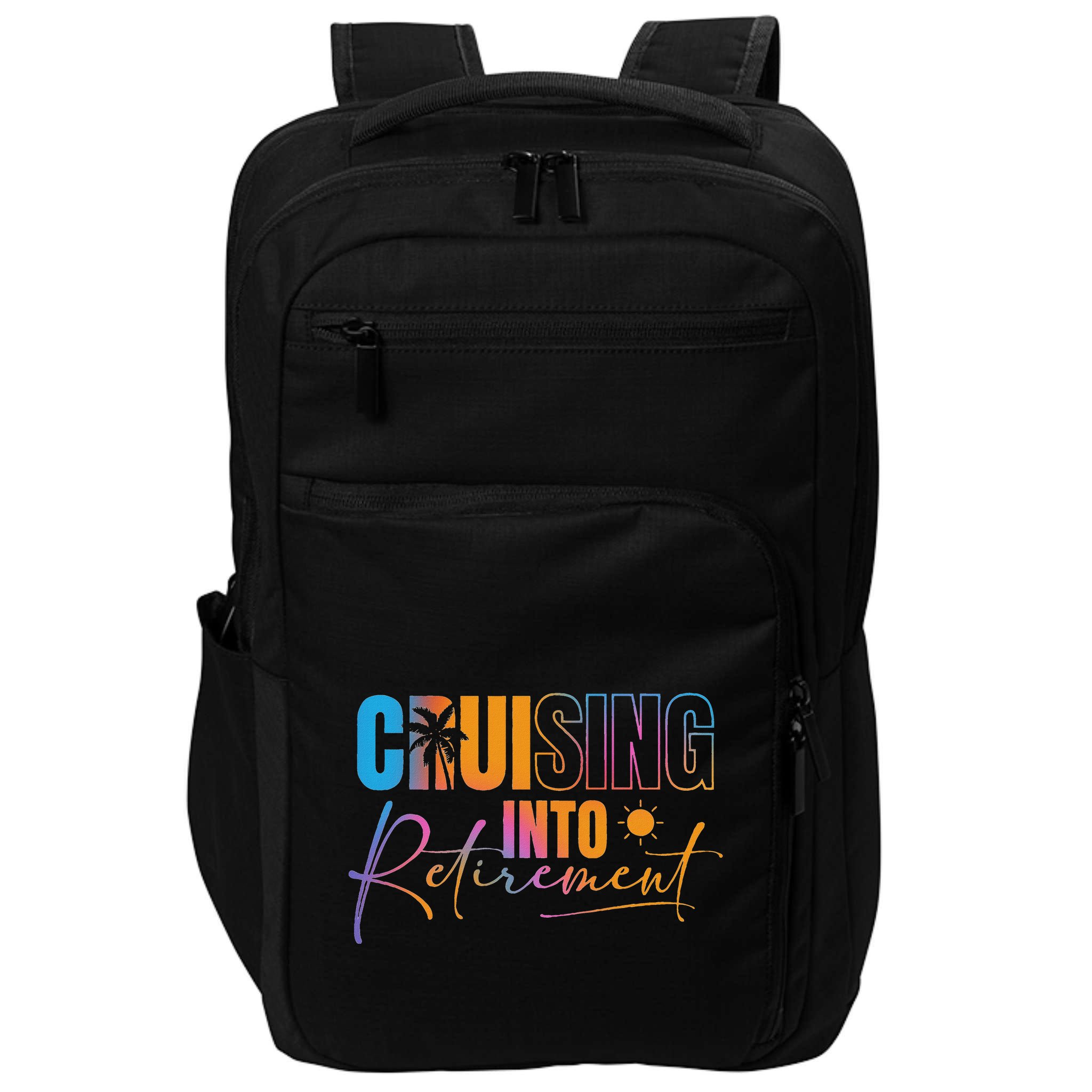 Cruising Into Retirement Journey Cruise Squad Family Impact Tech Backpack