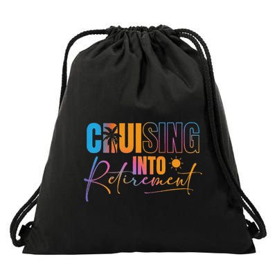 Cruising Into Retirement Journey Cruise Squad Family Drawstring Bag