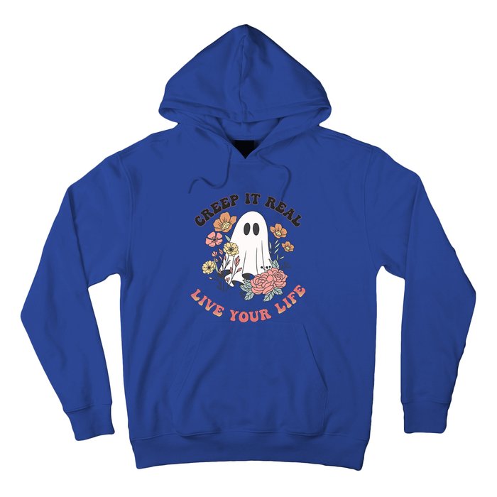 Creep It Real Live Your Life Cute Ghost Peace Love Halloween Gift Hoodie