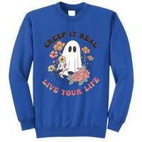 Creep It Real Live Your Life Cute Ghost Peace Love Halloween Gift Sweatshirt