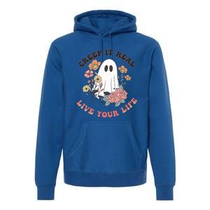 Creep It Real Live Your Life Cute Ghost Peace Love Halloween Gift Premium Hoodie