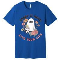 Creep It Real Live Your Life Cute Ghost Peace Love Halloween Gift Premium T-Shirt