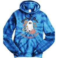 Creep It Real Live Your Life Cute Ghost Peace Love Halloween Gift Tie Dye Hoodie