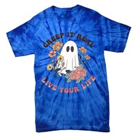 Creep It Real Live Your Life Cute Ghost Peace Love Halloween Gift Tie-Dye T-Shirt