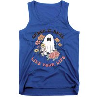 Creep It Real Live Your Life Cute Ghost Peace Love Halloween Gift Tank Top