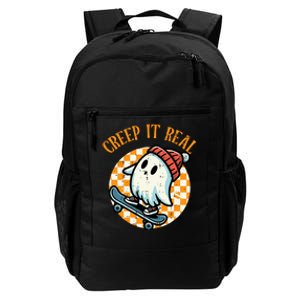 Creep It Real Skater Ghost Halloween Teen Daily Commute Backpack