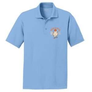 Creep It Real Skateboarding Ghost Retro Halloween Costume PosiCharge RacerMesh Polo