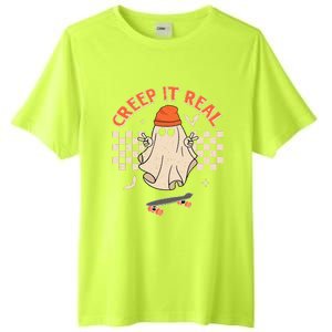 Creep It Real Skateboarding Ghost Retro Halloween Costume Tall Fusion ChromaSoft Performance T-Shirt