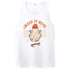 Creep It Real Skateboarding Ghost Retro Halloween Costume PosiCharge Competitor Tank