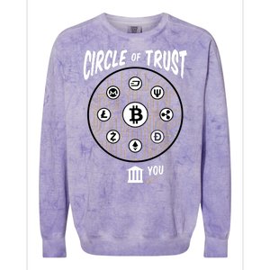 Circle Of Trust Cryptocurrency Colorblast Crewneck Sweatshirt