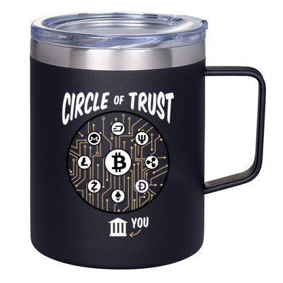 Circle Of Trust Cryptocurrency 12oz Stainless Steel Coffee Mug