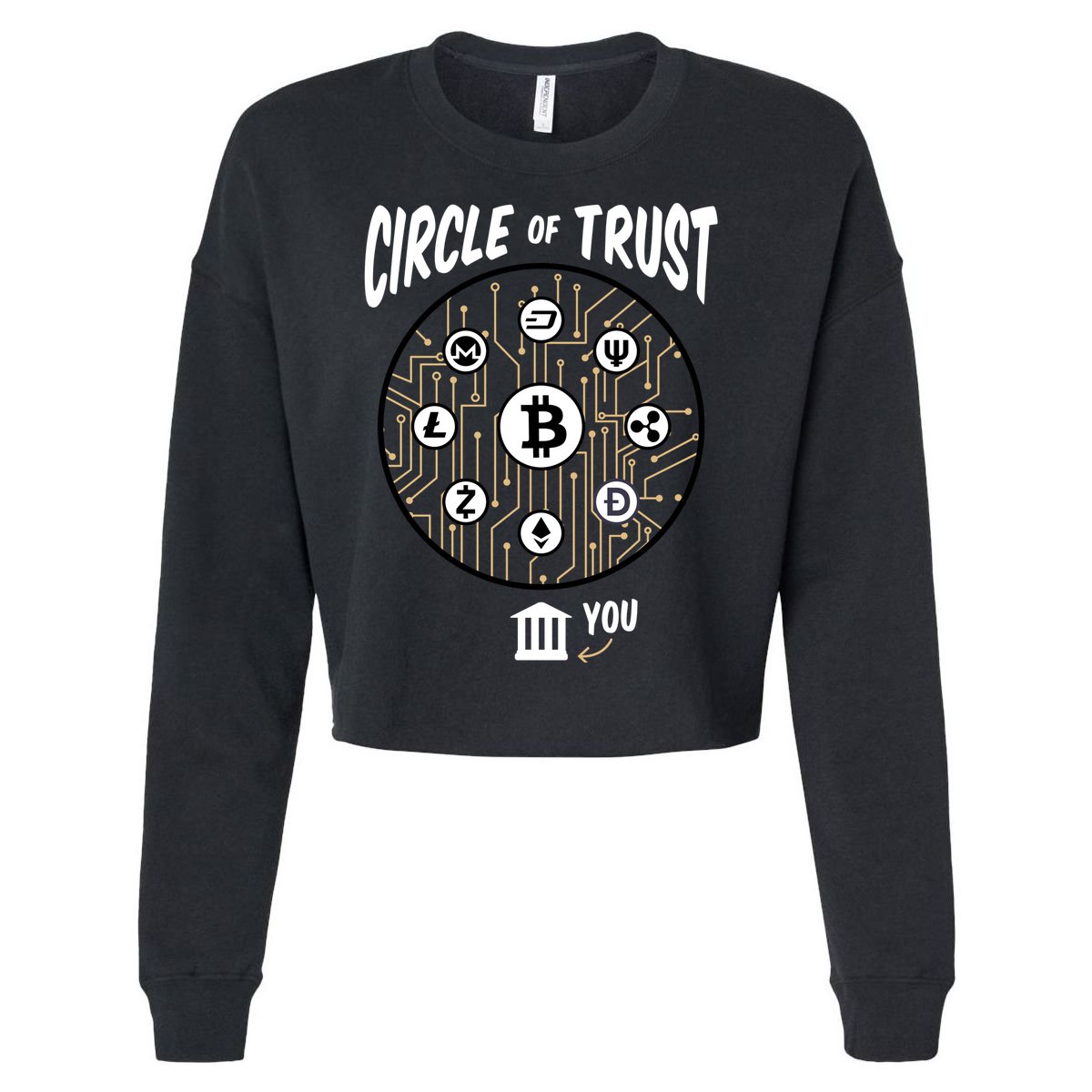 Circle Of Trust Cryptocurrency Cropped Pullover Crew