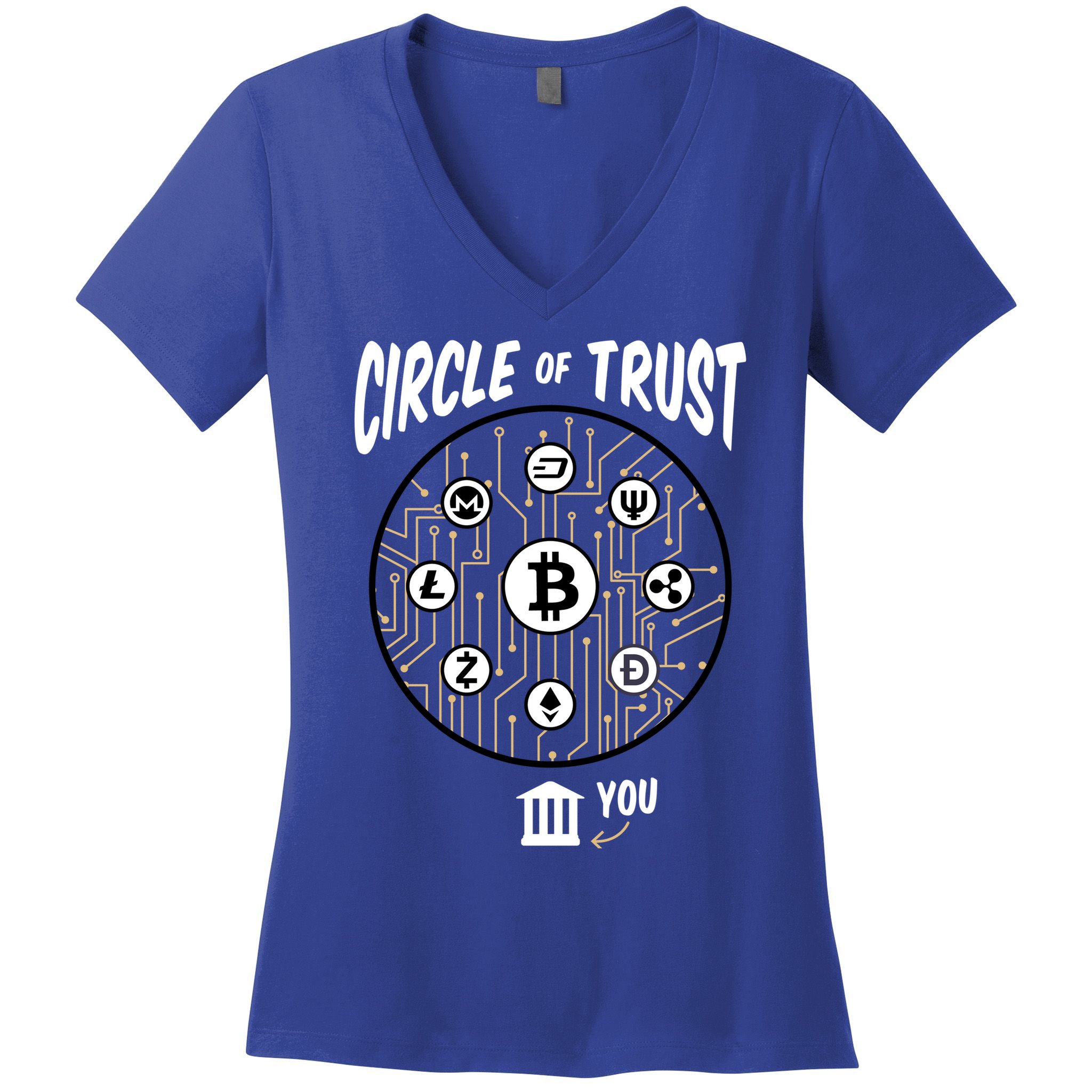 Circle Of Trust Cryptocurrency Women's V-Neck T-Shirt