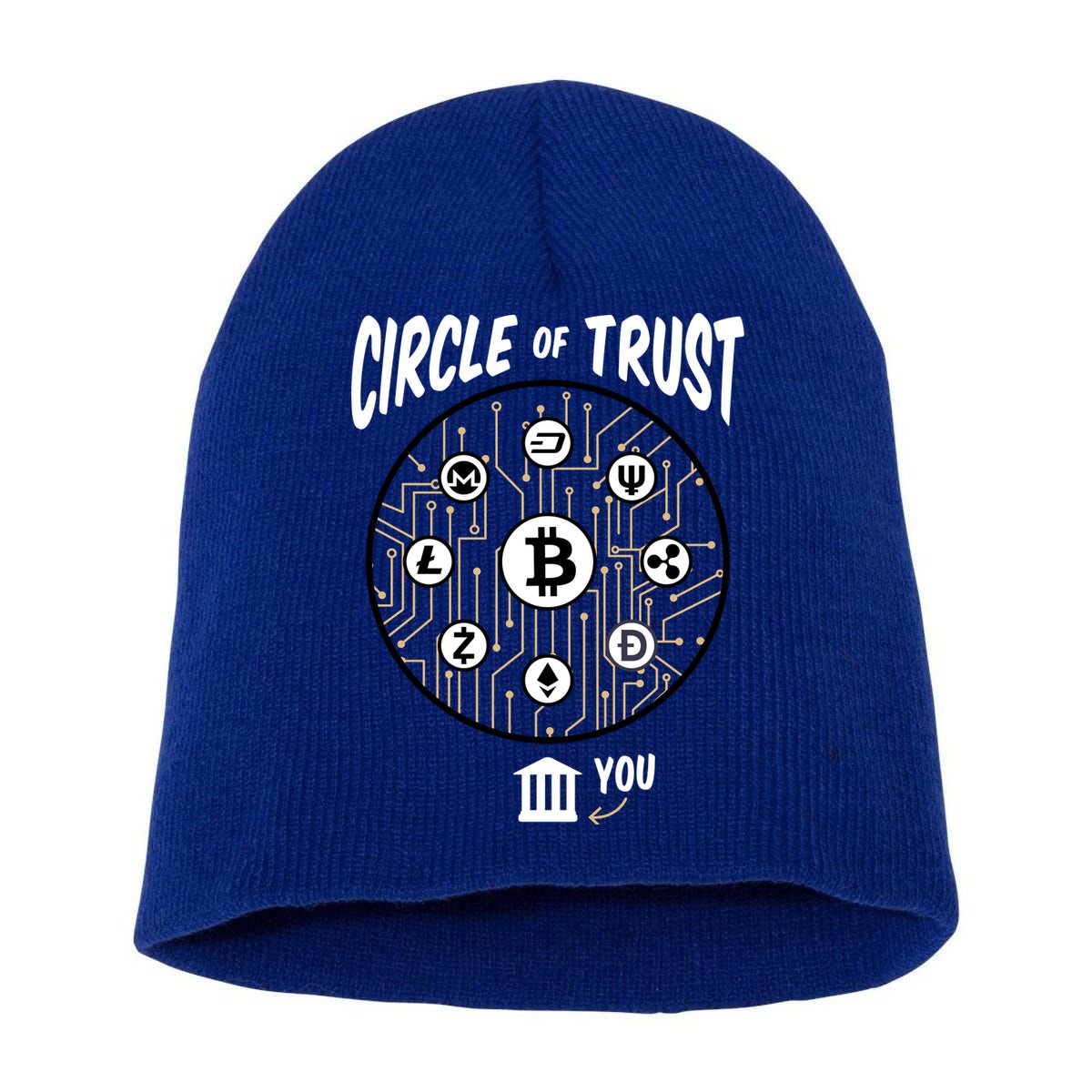 Circle Of Trust Cryptocurrency Short Acrylic Beanie