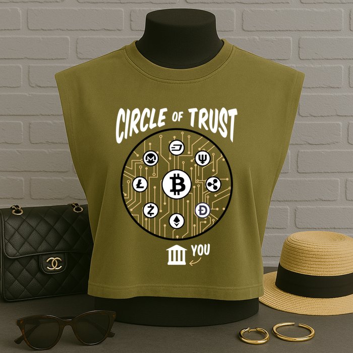Circle Of Trust Cryptocurrency Garment-Dyed Women's Muscle Tee
