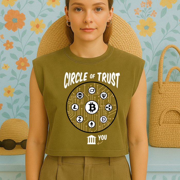 Circle Of Trust Cryptocurrency Garment-Dyed Women's Muscle Tee