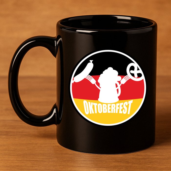 Circle Oktoberfest Logo 11oz C Handle Ceramic Mug