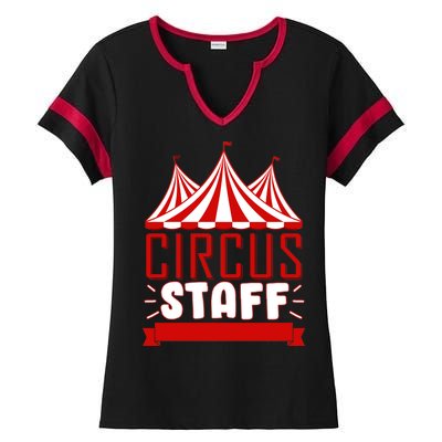 Circus Staff Funny Clown Movie Ladies Halftime Notch Neck Tee