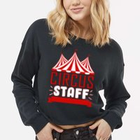 Circus Staff Funny Clown Movie Cropped Pullover Crew