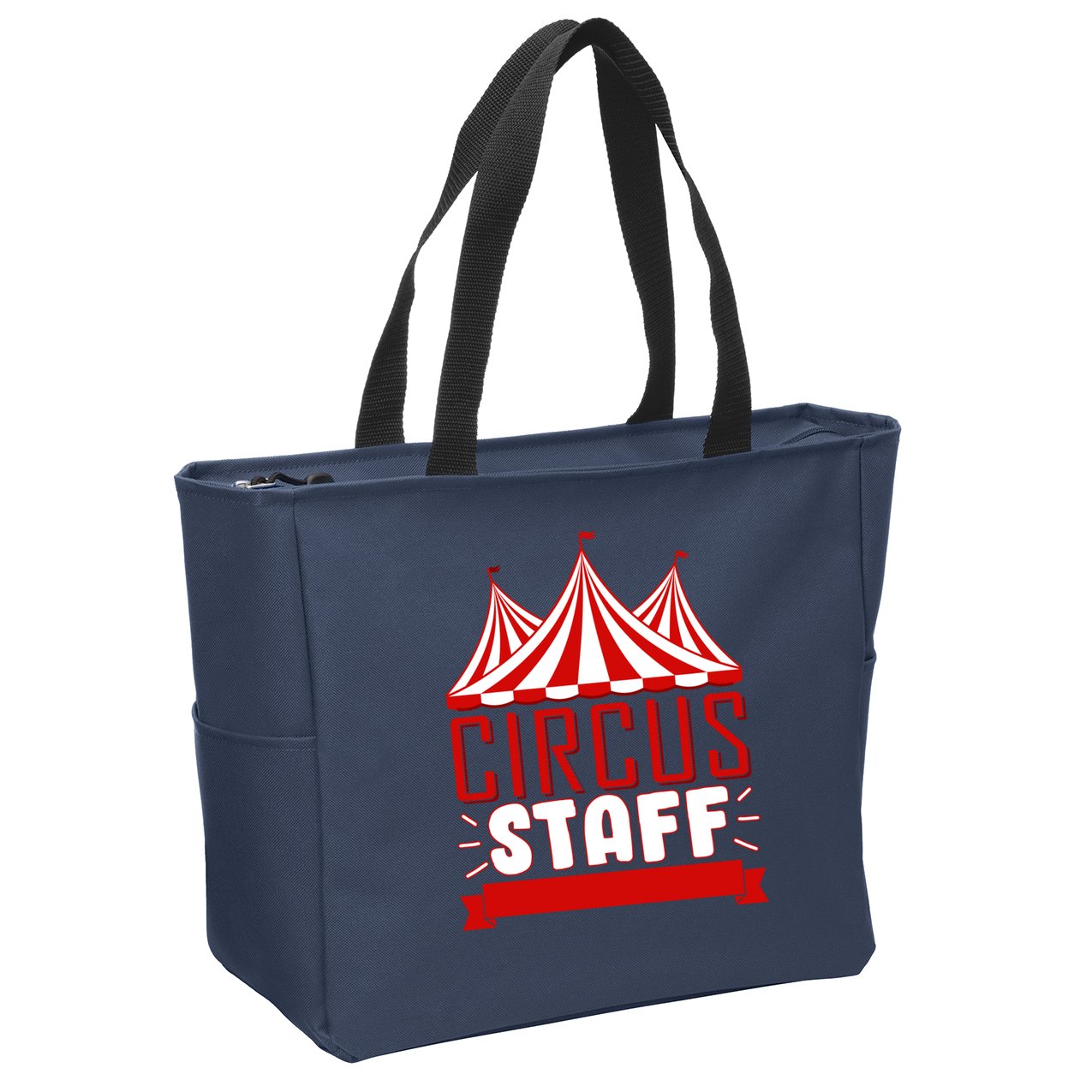 Circus Staff Funny Clown Movie Zip Tote Bag