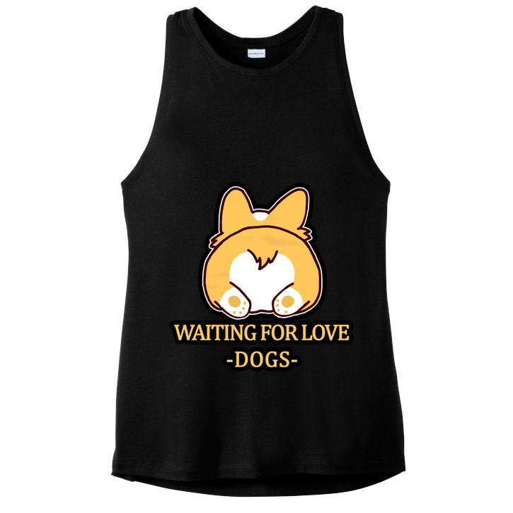 Cirgi Butt Waiting For Love Ladies PosiCharge Tri-Blend Wicking Tank