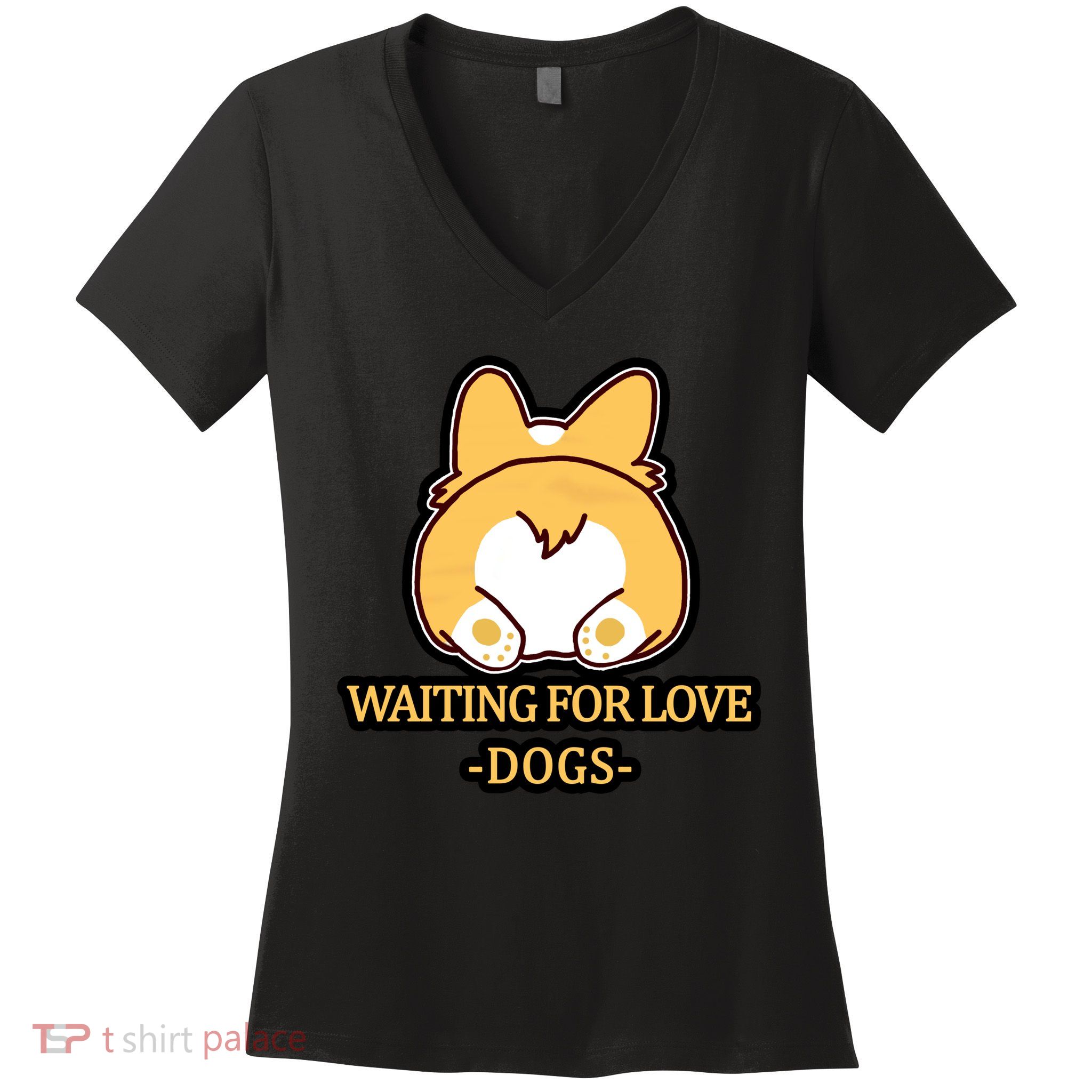 Cirgi Butt Waiting For Love Women's V-Neck T-Shirt
