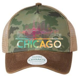 Chicago Illinois Skyline City Souvenir Legacy Tie Dye Trucker Hat