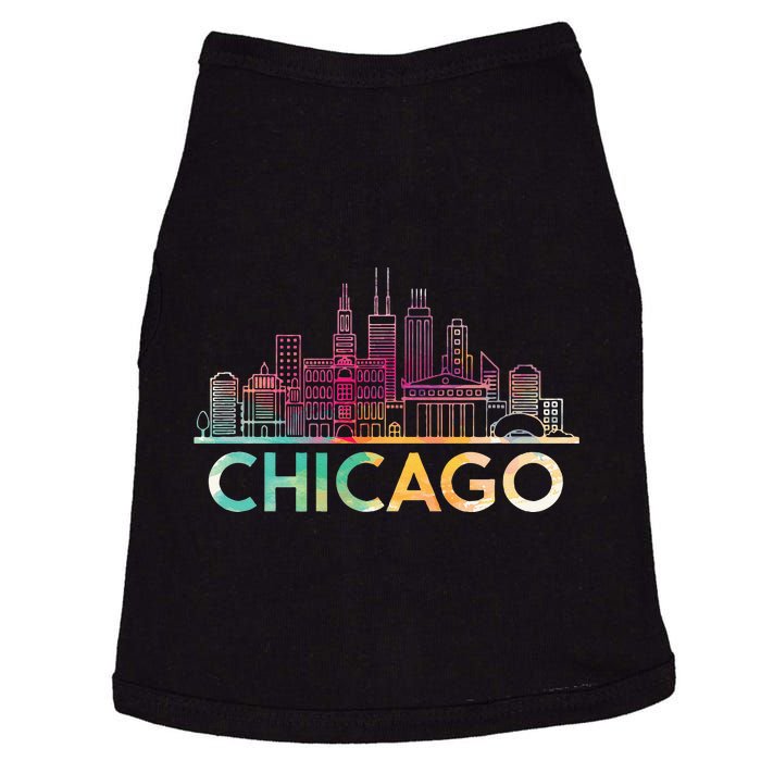 Chicago Illinois Skyline City Souvenir Doggie Tank