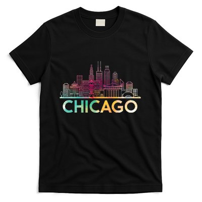 Chicago Illinois Skyline City Souvenir T-Shirt