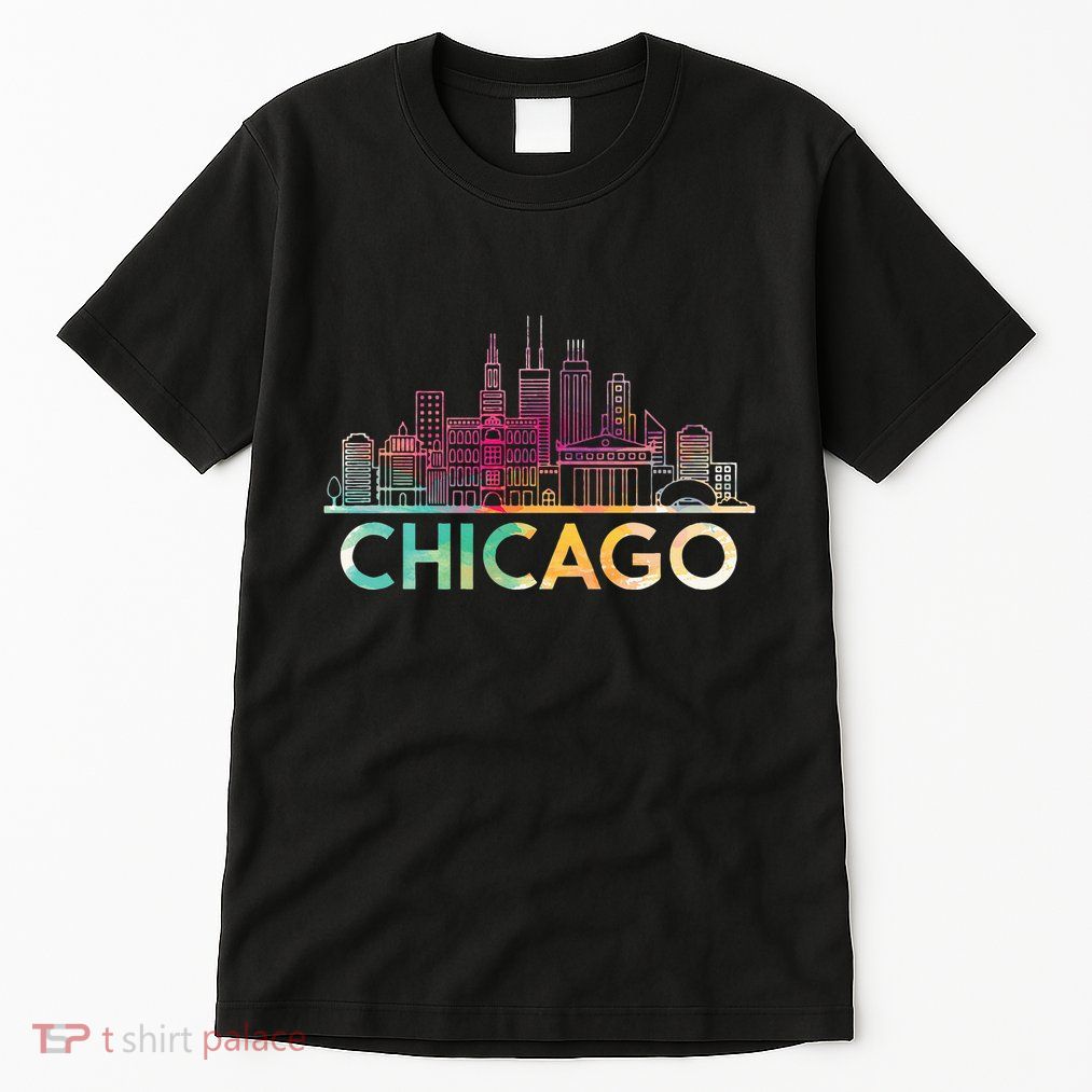 Chicago Illinois Skyline City Souvenir Tall T-Shirt