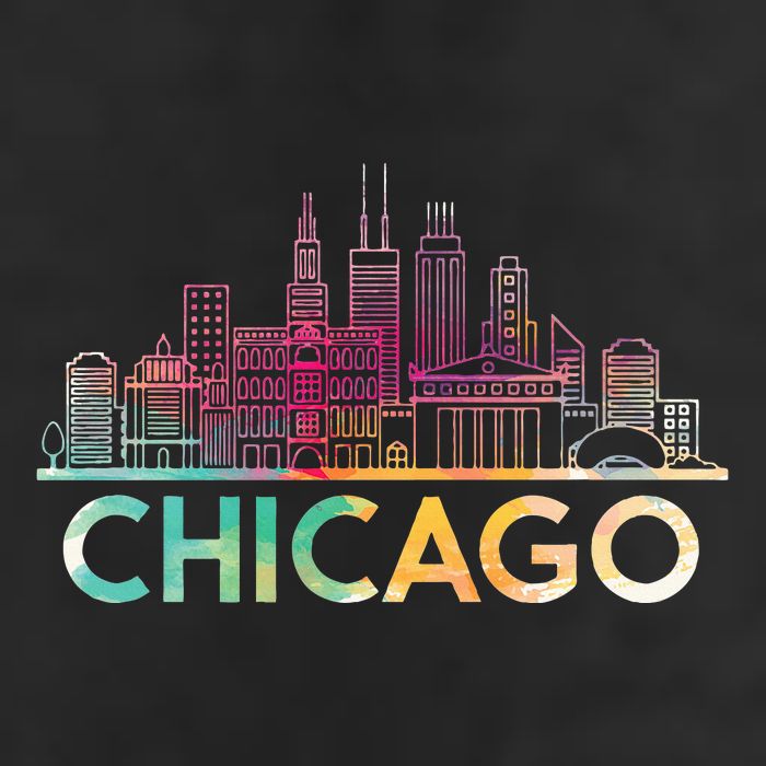 Chicago Illinois Skyline City Souvenir 11oz C Handle Ceramic Mug
