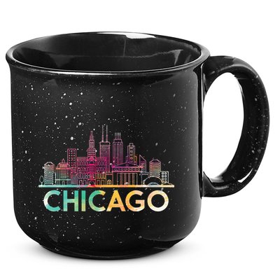 Chicago Illinois Skyline City Souvenir 15oz Campfire Ceramic Mug