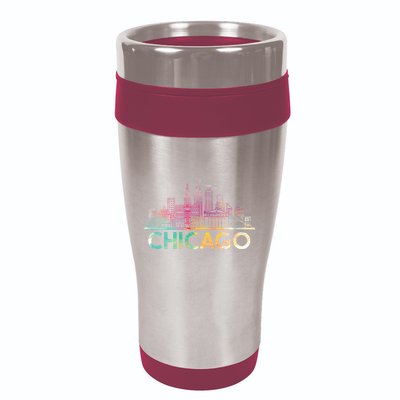 Chicago Illinois Skyline City Souvenir 16oz Travel Tumbler