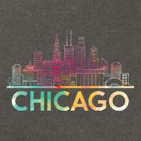 Chicago Illinois Skyline City Souvenir Cotton Canvas Backpack