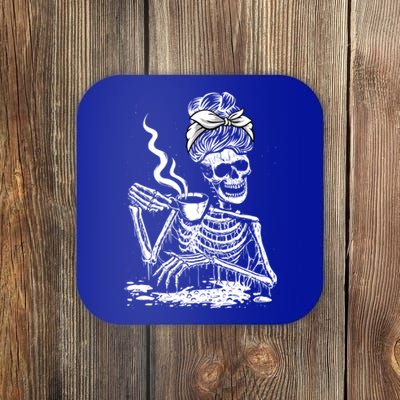 Coffee Ing Skeleton Lazy Diy Halloween Costume Gift Coaster