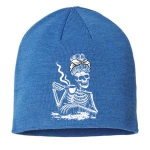 Coffee Ing Skeleton Lazy Diy Halloween Costume Gift Sustainable Beanie