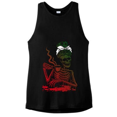 Coffee Ing Skeleton Lazy Diy Halloween Costume Gift Ladies PosiCharge Tri-Blend Wicking Tank