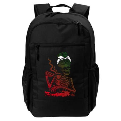 Coffee Ing Skeleton Lazy Diy Halloween Costume Gift Backpack